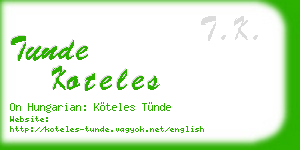 tunde koteles business card